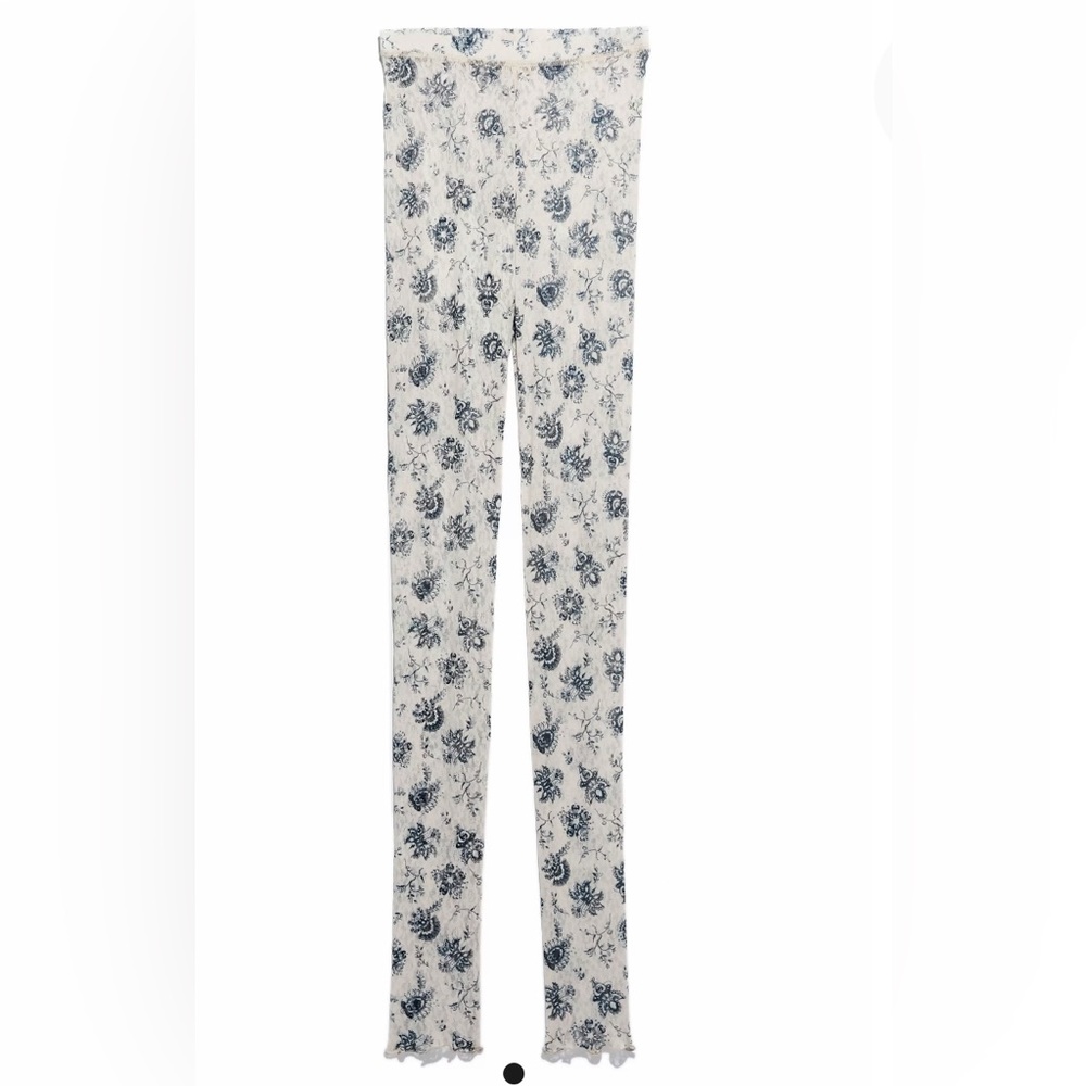 NWT{Free People}Sz XS Ivory/Blk Pattern Layered in Lace Leggings-Color-Chamoix - Picture 5 of 9